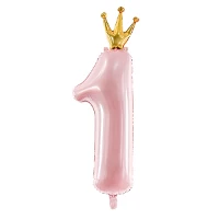 1207-4354 ПД ЦИФРА 1 35,5" с короной Light Pink
