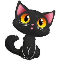 1207-4475 Ф ФИГУРА Кот черный