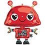 1207-4564 А ФИГУРА/P35 Робот влюбленный сердца Red