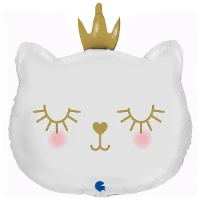 1207-4603 Г ФИГУРА Голова кошки белая в короне