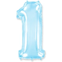 1207-4753 Ф ЦИФРА 1  40" Pastel Blue