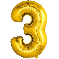 1207-4784 Р ЦИФРА 3  32" Металлик Gold