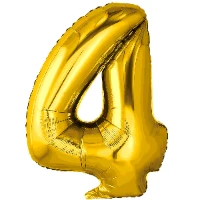1207-4785 Р ЦИФРА 4  32" Металлик Gold