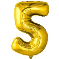 1207-4786 Р ЦИФРА 5  32" Металлик Gold
