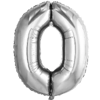 1207-4791 Р ЦИФРА 0  32" Металлик Silver