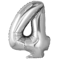 1207-4795 Р ЦИФРА 4  32" Металлик Silver