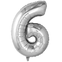 1207-4797 Р ЦИФРА 6  32" Металлик Silver