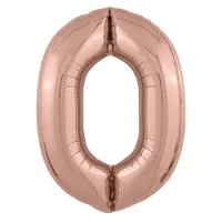 1207-4891 Р ЦИФРА 0  40" Металлик Rose Gold