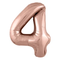 1207-4895 Р ЦИФРА 4  40" Металлик Rose Gold
