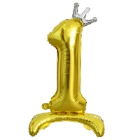 1207-4944 К ЦИФРА 1 32" Gold на подставке Корона