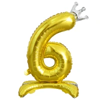 1207-4949 К ЦИФРА 6 32" Gold на подставке Корона
