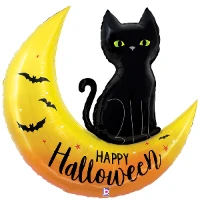 1207-5435 Б ФИГУРА HAPPY HWN Месяц с котом