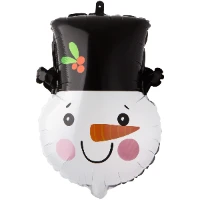 1207-5536 К ФИГУРА Снеговик в котелке голова