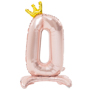 1207-5774 К ЦИФРА 0 32" Pink на подставке Корона