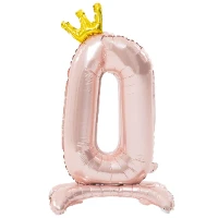 1207-5774 К ЦИФРА 0 32" Pink на подставке Корона