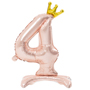 1207-5778 К ЦИФРА 4 32" Pink на подставке Корона