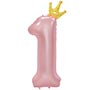 1207-5827 К ЦИФРА 1  45" Pink Корона