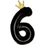 1207-5842 К ЦИФРА 6  45" Black Корона