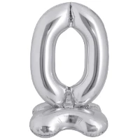 1207-5925 К ЦИФРА 0 50" Silver на подставке