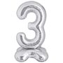 1207-5928 К ЦИФРА 3 50" Silver на подставке