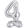 1207-5929 К ЦИФРА 4 50" Silver на подставке
