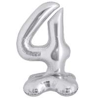 1207-5929 К ЦИФРА 4 50" Silver на подставке