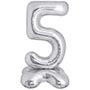 1207-5930 К ЦИФРА 5 50" Silver на подставке
