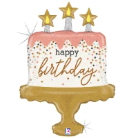 1207-6197 Б ФИГУРА HAPPY BIRTHDAY Торт конфетти