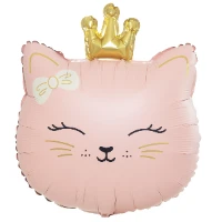1207-6247 К ФИГУРА Кошечка с короной розовая
