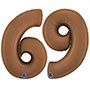 1207-6284 Г ЦИФРА 6/9  40" Сатин Chocolate