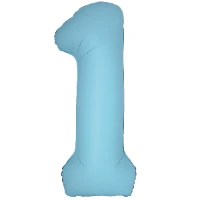 1207-6321 Ф ЦИФРА 1  40" SLIM Matte Baby Blue