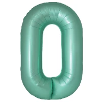 1207-6395 Ф ЦИФРА 0  40" SLIM Satin Turquoise