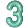 1207-6398 Ф ЦИФРА 3  40" SLIM Satin Turquoise