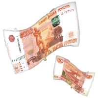 1207-6477 К ФИГУРА Денежная купюра 5000 РУБЛЕЙ