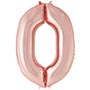 1207-6624 К ЦИФРА 0  40" Металлик Rose Gold
