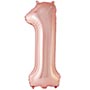 1207-6625 К ЦИФРА 1  40" Металлик Rose Gold