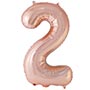 1207-6626 К ЦИФРА 2  40" Металлик Rose Gold