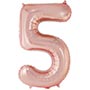 1207-6629 К ЦИФРА 5  40" Металлик Rose Gold
