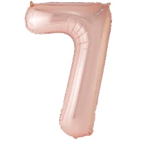1207-6631 К ЦИФРА 7  40" Металлик Rose Gold