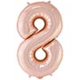 1207-6632 К ЦИФРА 8  40" Металлик Rose Gold