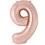 1207-6633 К ЦИФРА 9  40" Металлик Rose Gold