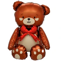 1208-0946 К ФИГУРА AIR Мишка коричневый бант красн