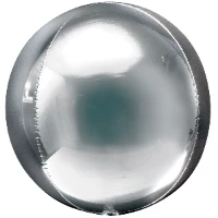 1209-0038 А 3D СФЕРА Б/РИС 16" Металлик Silver