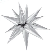 1209-0242 К 3D ЗВЕЗДА 25" Составная Silver