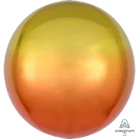 1209-0268 А 3D СФЕРА Б/РИС 16" Омбре Желто-оранжев