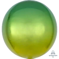 1209-0269 А 3D СФЕРА Б/РИС 16" Омбре Желто-зеленый