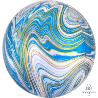 1209-0326 А 3D СФЕРА Б/РИС 16" Мрамор Blue