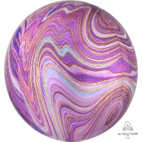 1209-0327 А 3D СФЕРА Б/РИС 16" Мрамор Purple