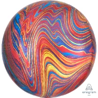 1209-0329 А 3D СФЕРА Б/РИС 16" Мрамор Colorful