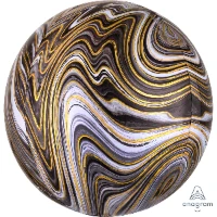 1209-0330 А 3D СФЕРА Б/РИС 16" Мрамор Black